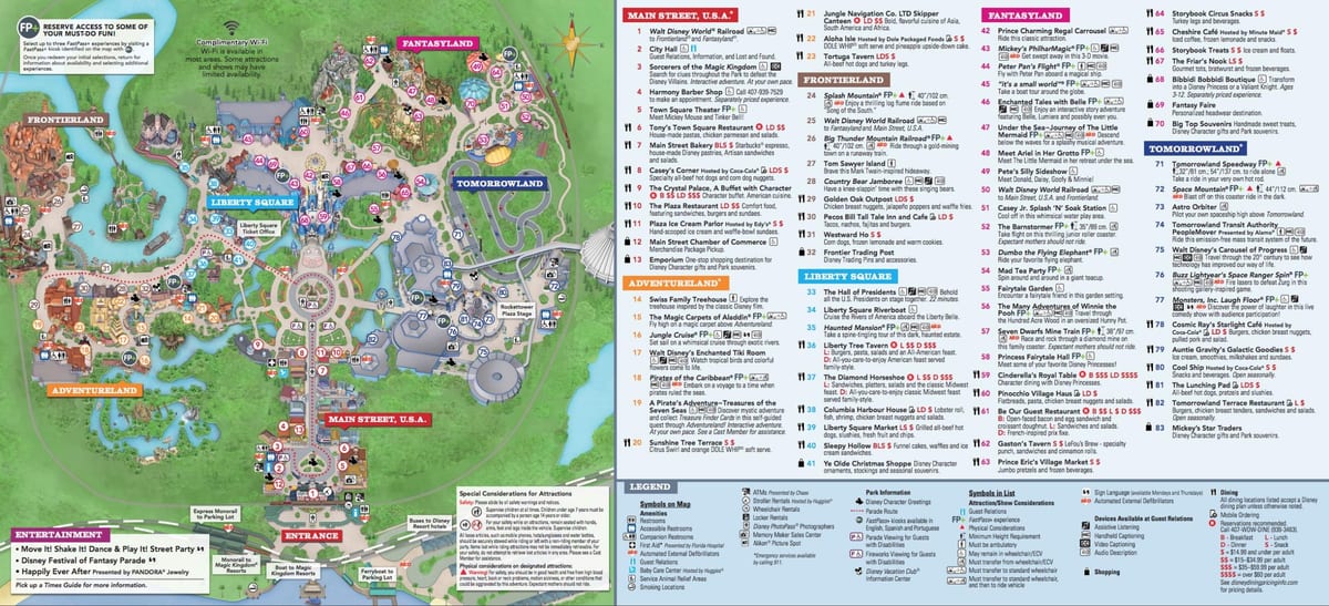 Disney World Magic Kingdom kort