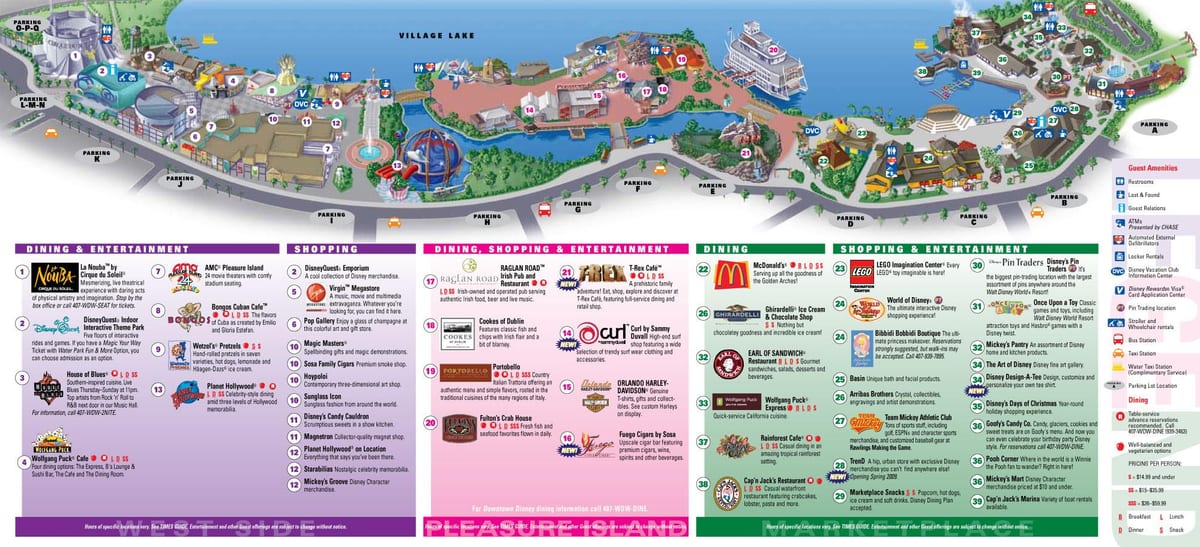 downtown Disney Orlando kort