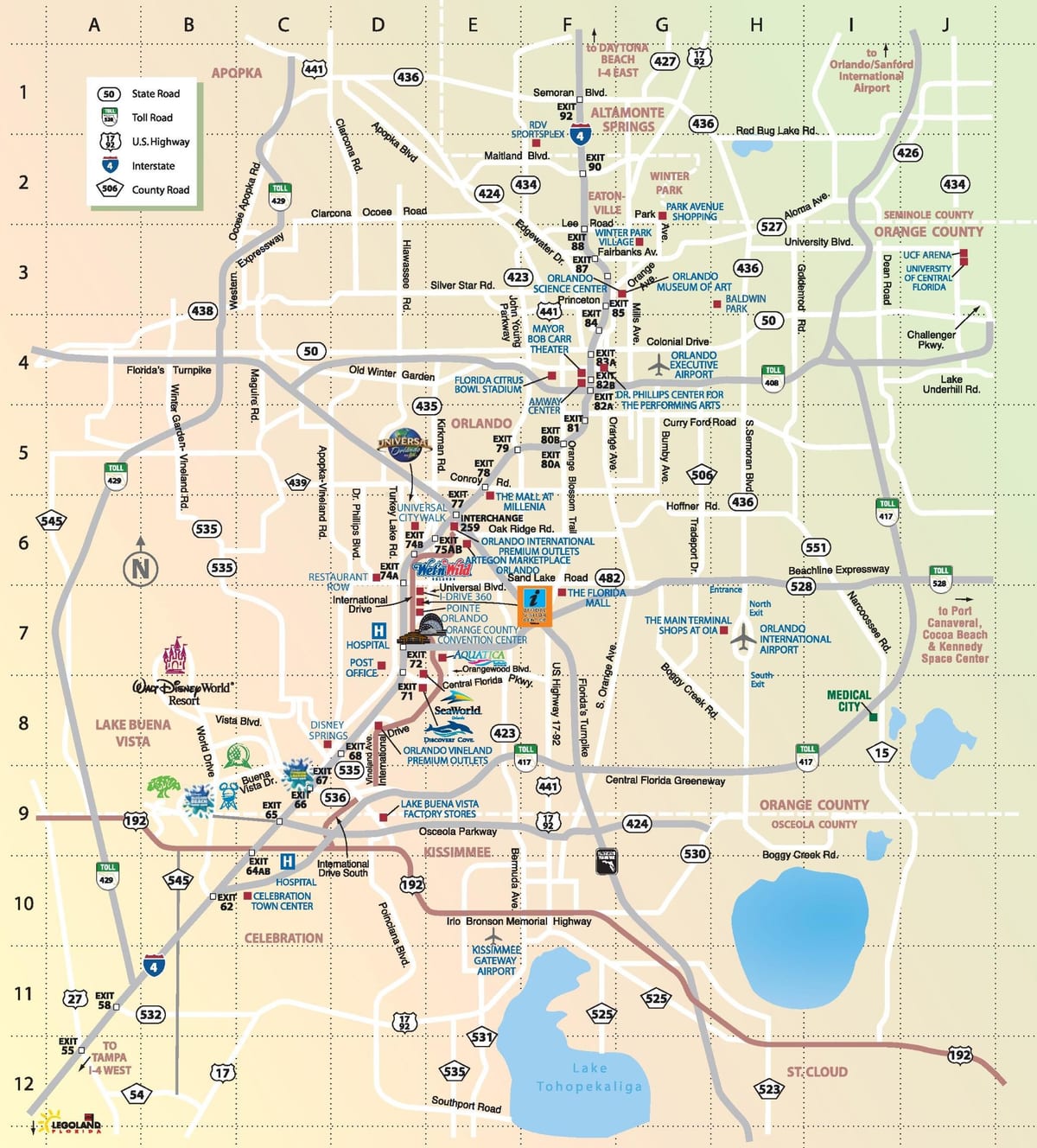 Orlando Florida på kort
