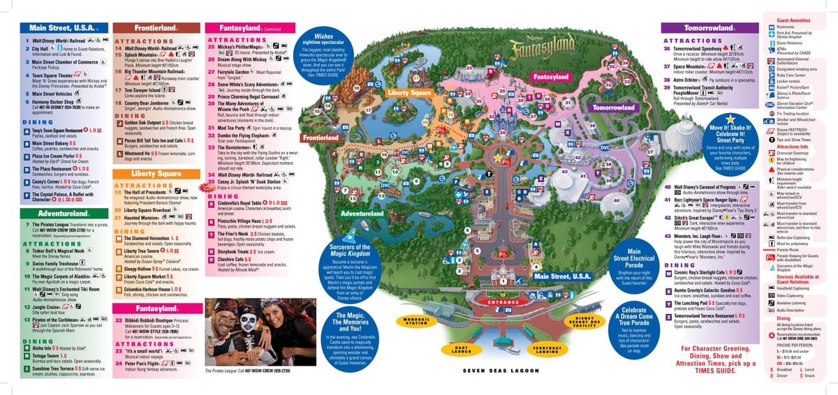 Disney Verden, kort Magic Kingdom