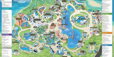 Kort over Seaworld