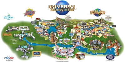 Kort over Universal Orlando